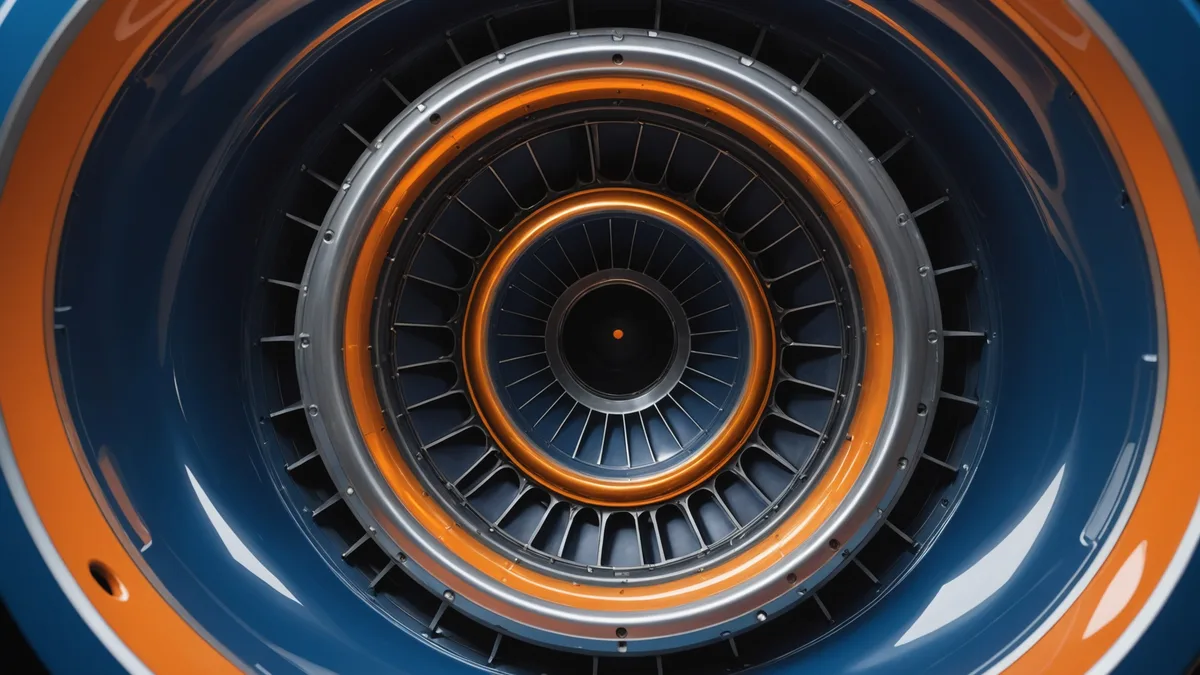Propulsion nozzle geometry cross-section showing thermal load paths