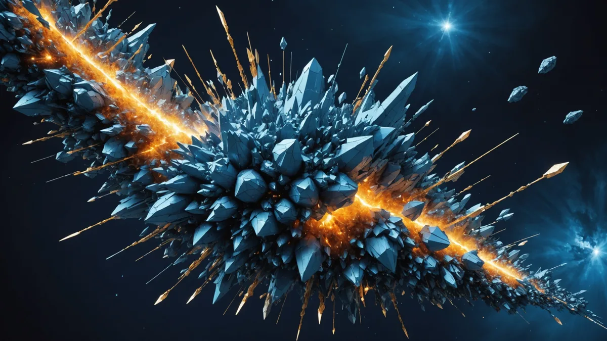 Abstract representation of design space exploration expanding from single point to wide cloud